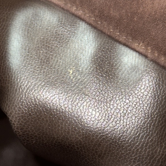 Chanel chocolate suede fringe bucket crossbody shoulder tote purse with pouch - Picture 14 of 16